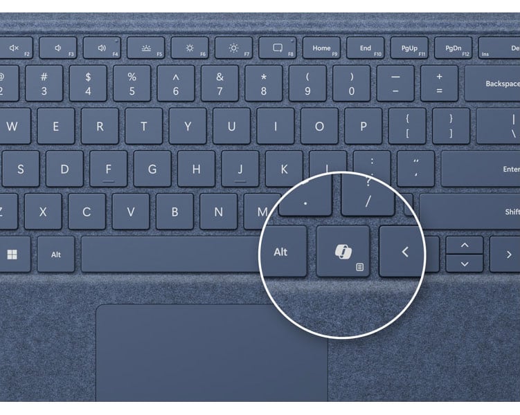 Microsoft Surface Pro Keyboard with Slim Pen in Platinum - 8X6-00214 - image 2