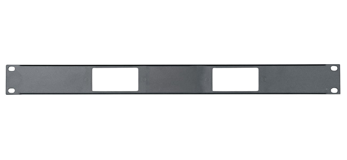 Middle Atlantic Panel 1 RU Decora for 2 Devices in Black - DECP-1X2 - image 1
