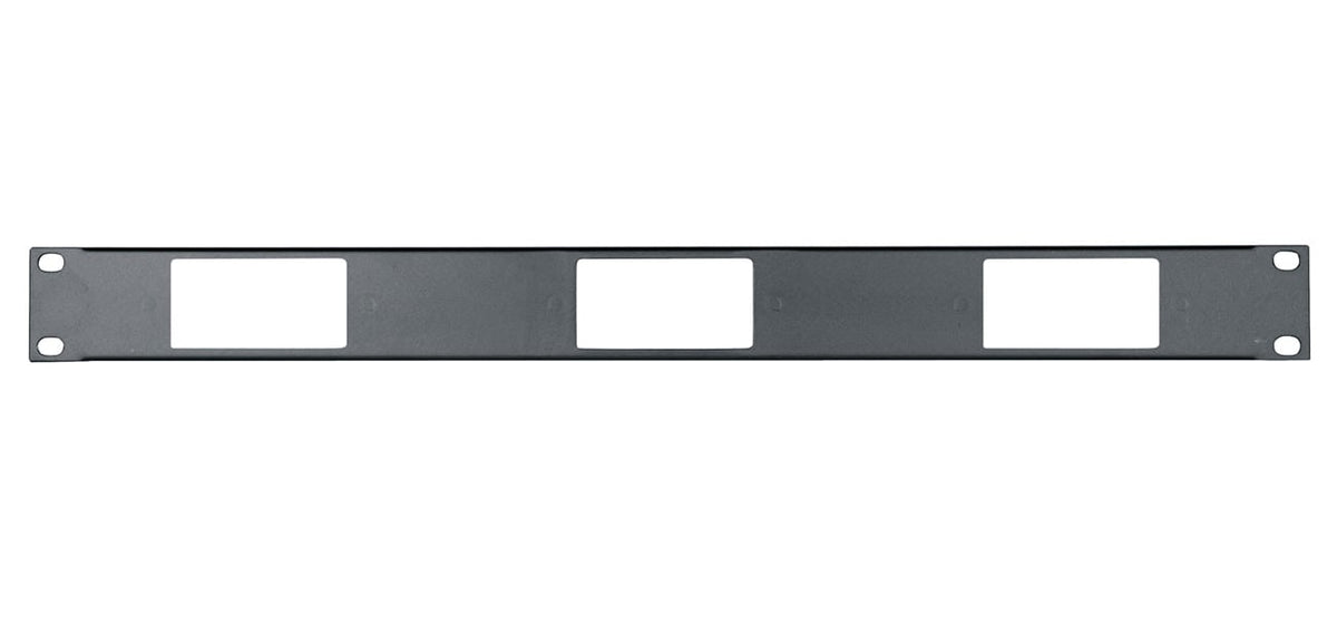 Middle Atlantic Panel 1 RU Decora for 3 Devices in Black - DECP-1X3 - image 1