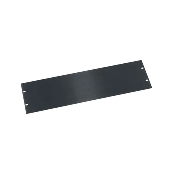 Middle Atlantic Rack Panel 3 RU Flat Blank in Black Brushed and Anodized Aluminum Finish - HBL3 - image 1