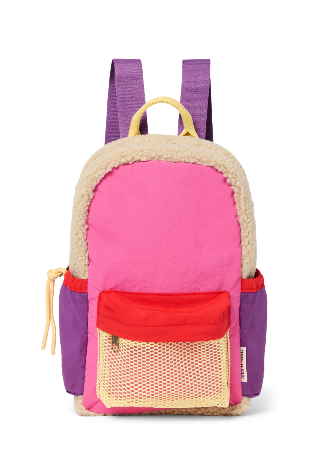 Patchwork-Mini-Rucksack | Leuchtend Pink