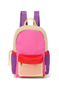 Patchwork-Mini-Rucksack | Leuchtend Pink