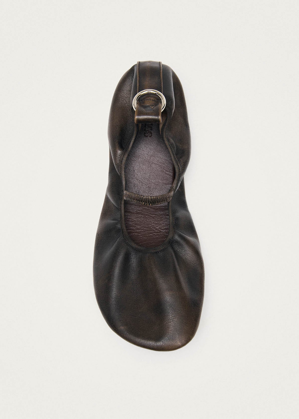 Naira Barefoot Vintage Effect Bruin Leren Ballerina's