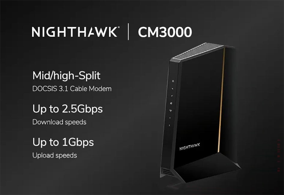 Netgear Nighthawk Mid/high-Split Multi-Gig Cable Modem - CM3000-100NAS - image 6