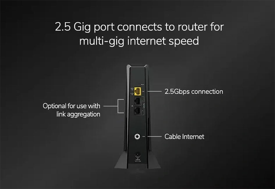 Netgear Nighthawk Mid/high-Split Multi-Gig Cable Modem - CM3000-100NAS - image 4