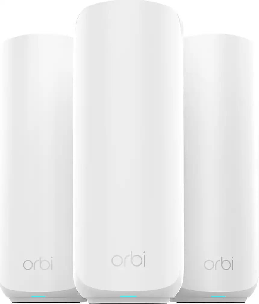 Netgear Orbi 370 Series Dual-Band WiFi 7 Mesh 3-Pack in Classic White - RBE373-100NAS - image 1