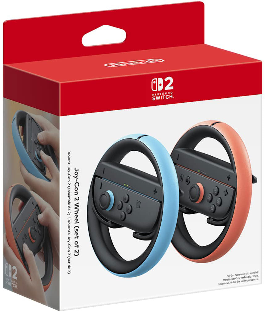 Nintendo Wheel for Joy-Con 2 in Light Blue/Light Red (Pair) - 045496884802 - image 4
