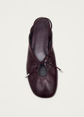 Oli Rift bordeauxrode leren ballerina's