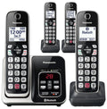 Panasonic Link2Cell Cordless Phone with 4 Handsets in Silver - KX-TGD864S - image 1