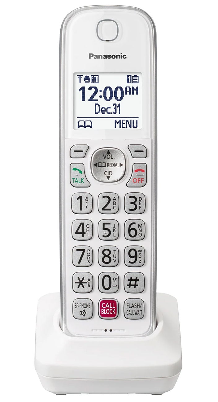 Panasonic Cordless Phone Additional Handset for TGD83x Series in White - KX-TGDA83W - image 1