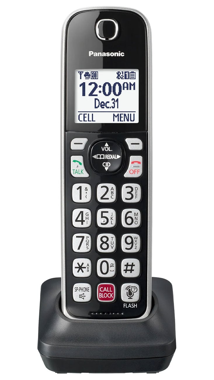 Panasonic Cordless Phone Additional Handset for TGD86x Series in Silver and Black - KX-TGDA86S - image 1