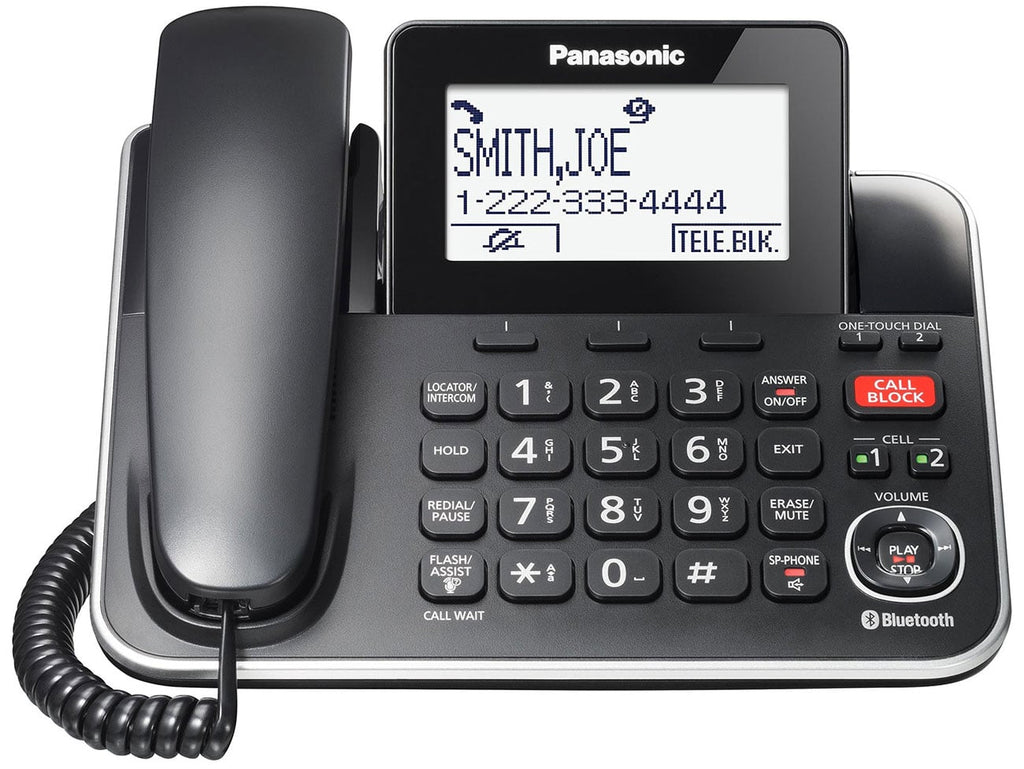 Panasonic KX-TGF882 Corded Phone with 2 Cordless Handsets in Black - KX-TGF882B - image 2