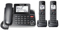 Panasonic KX-TGF882 Corded Phone with 2 Cordless Handsets in Black - KX-TGF882B - image 1