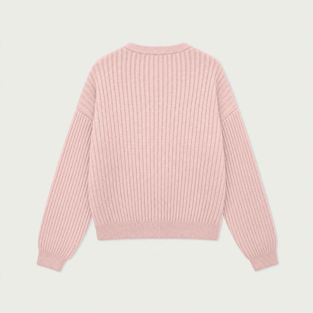 Ribbed Knit Sweater - Pink