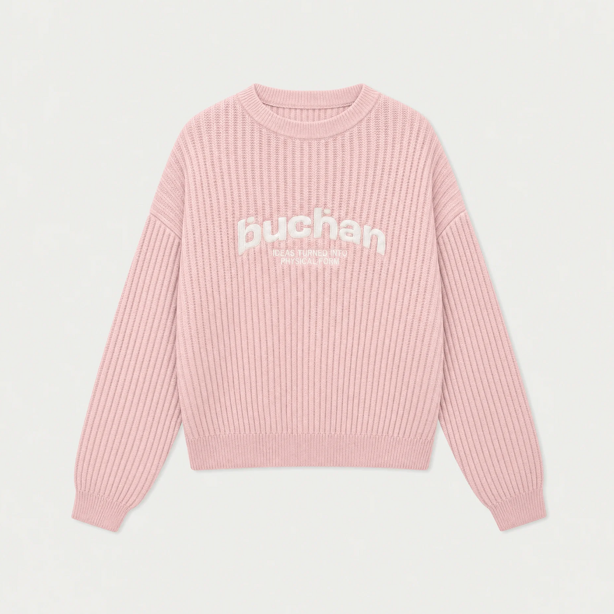 Ribbed Knit Sweater - Pink