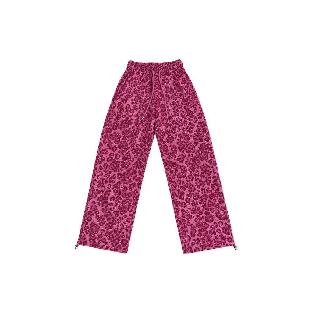VYBES Pink Leopard Sweatpants