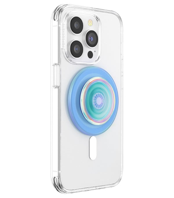 PopSockets Blue Iridescent Translucent Round PopGrip for MagSafe - 806891 - image 4