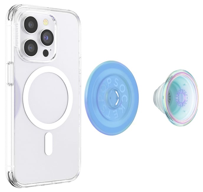 PopSockets Blue Iridescent Translucent Round PopGrip for MagSafe - 806891 - image 6