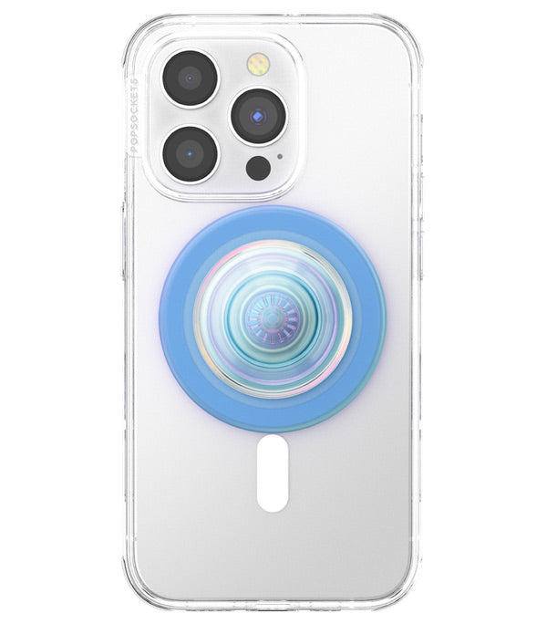 PopSockets Blue Iridescent Translucent Round PopGrip for MagSafe - 806891 - image 3