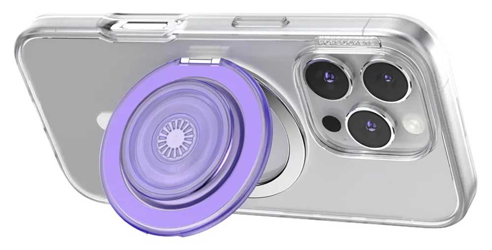 PopSockets MagSafe Kick-Out Grip & Stand in Translucent Dusty Purple - 809344 - image 7