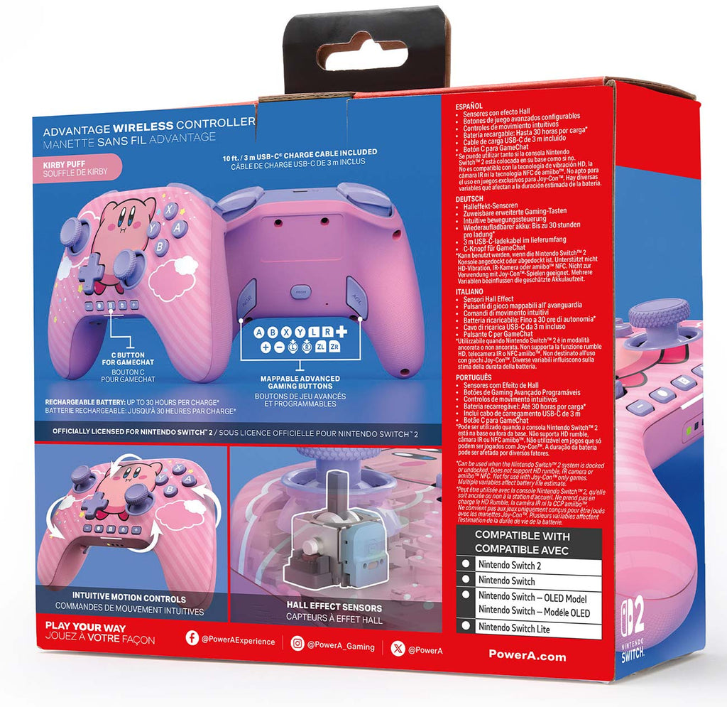 PowerA Advantage Wireless Controller for Nintendo Switch 2 Kirby Puff - 617885159411 - image 9