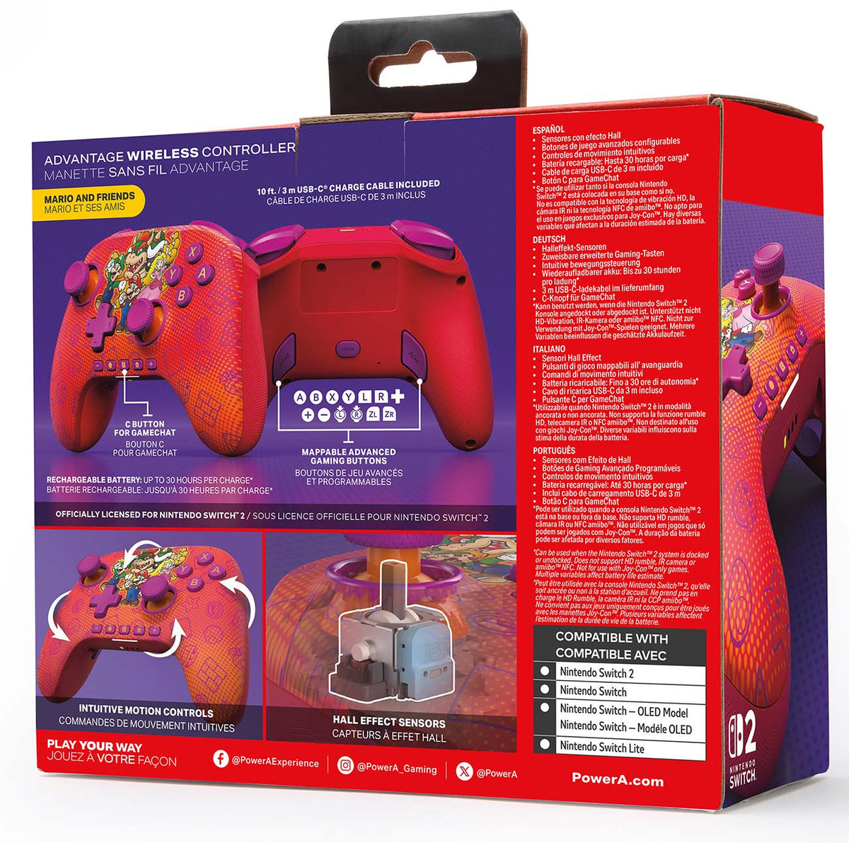 PowerA Advantage Wireless Controller for Nintendo Switch 2 Mario and Friends - 617885159619 - image 9