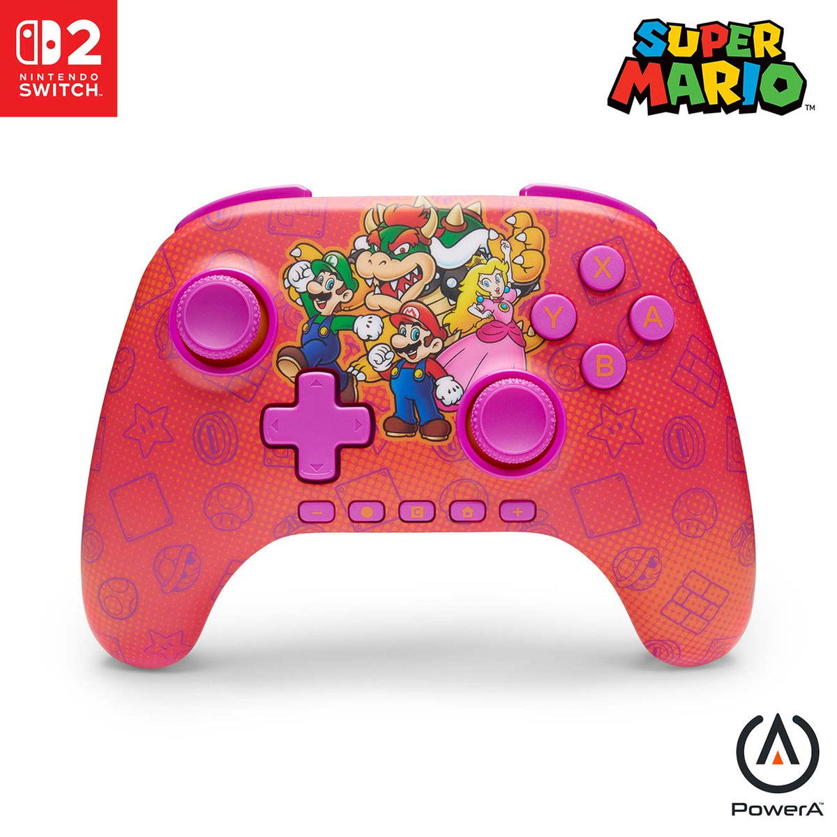 PowerA Advantage Wireless Controller for Nintendo Switch 2 Mario and Friends - 617885159619 - image 1