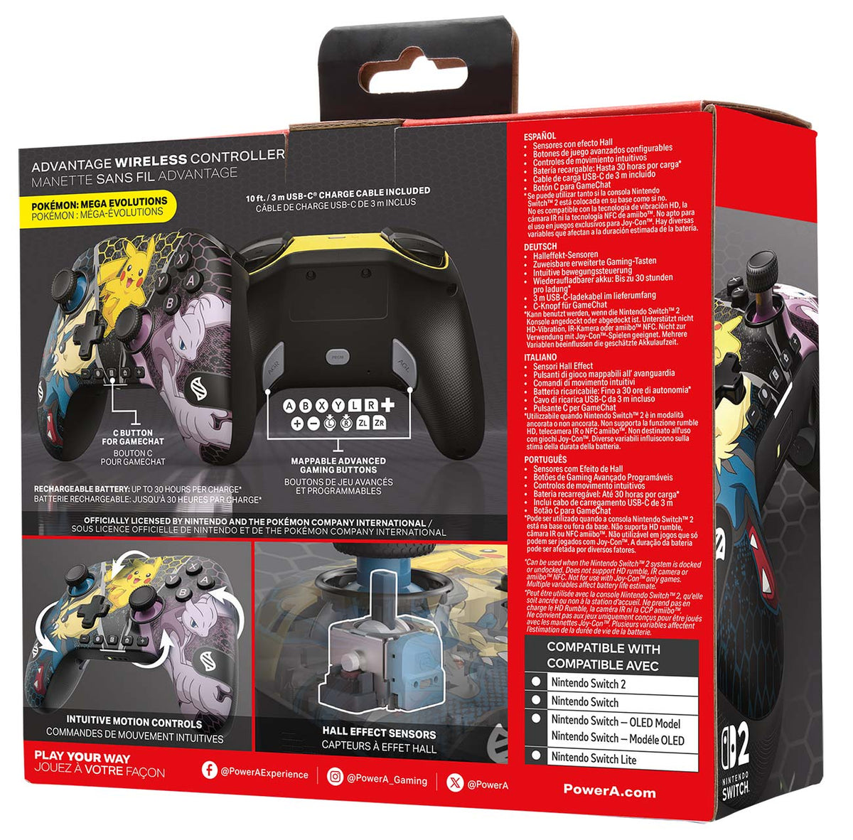 PowerA Advantage Wireless Controller for Nintendo Switch 2 Pokemon: Mega Evolutions - 617885159817 - image 9