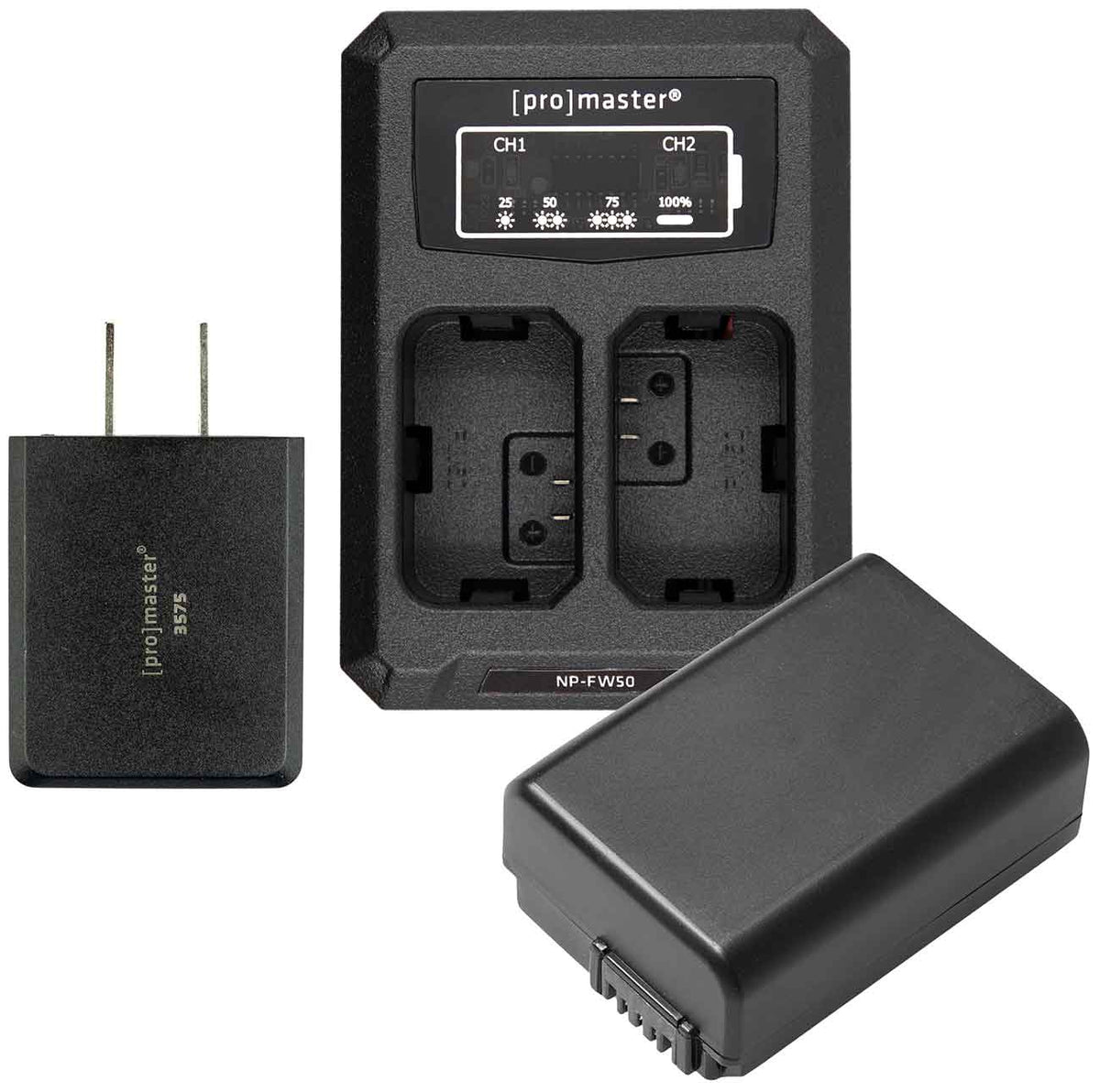 ProMaster Battery and Charger Kit For Sony NP-FW50 - PRO3378 - image 1