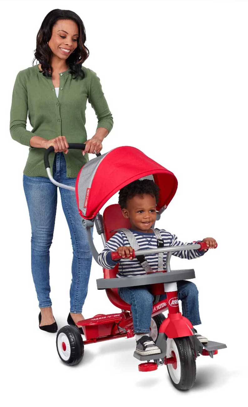 Radio Flyer 4-in-1 Stroll 'N Trike Push & Pedal Tricycle - 481T - image 9