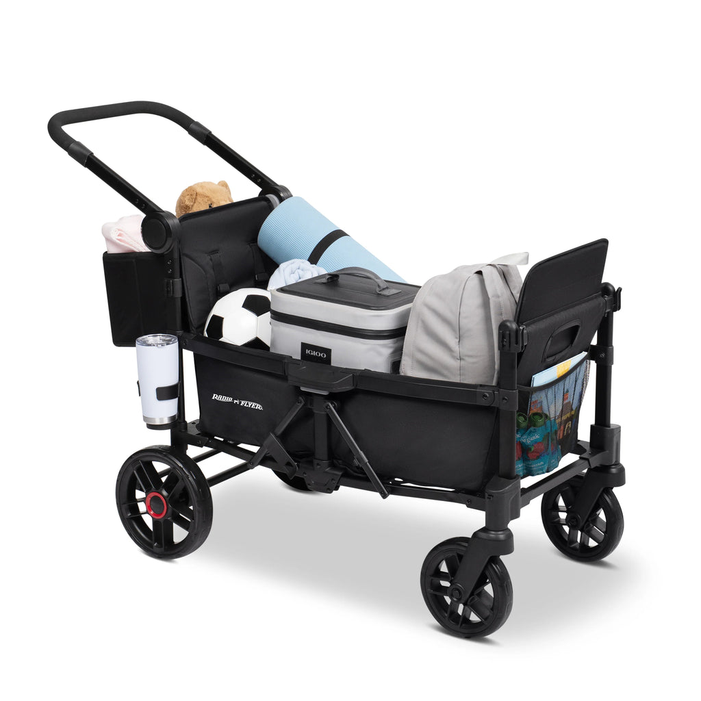 Radio Flyer Voya 2.0 2-Seat Stroller Wagon in Black - 3994Z - image 3