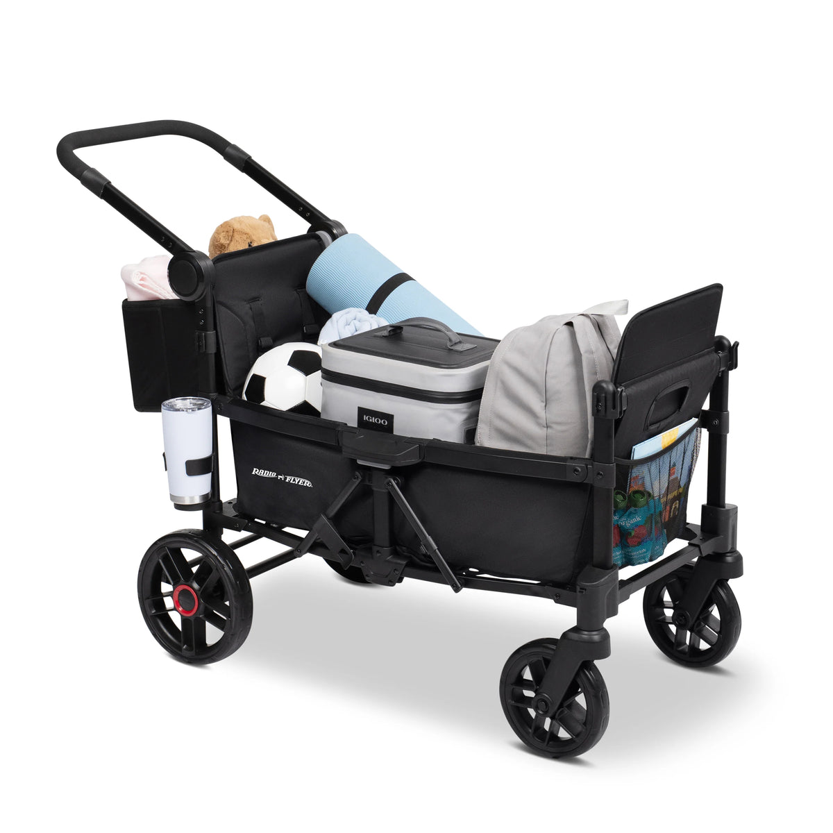 Radio Flyer Voya 2.0 2-Seat Stroller Wagon in Black - 3994Z - image 3