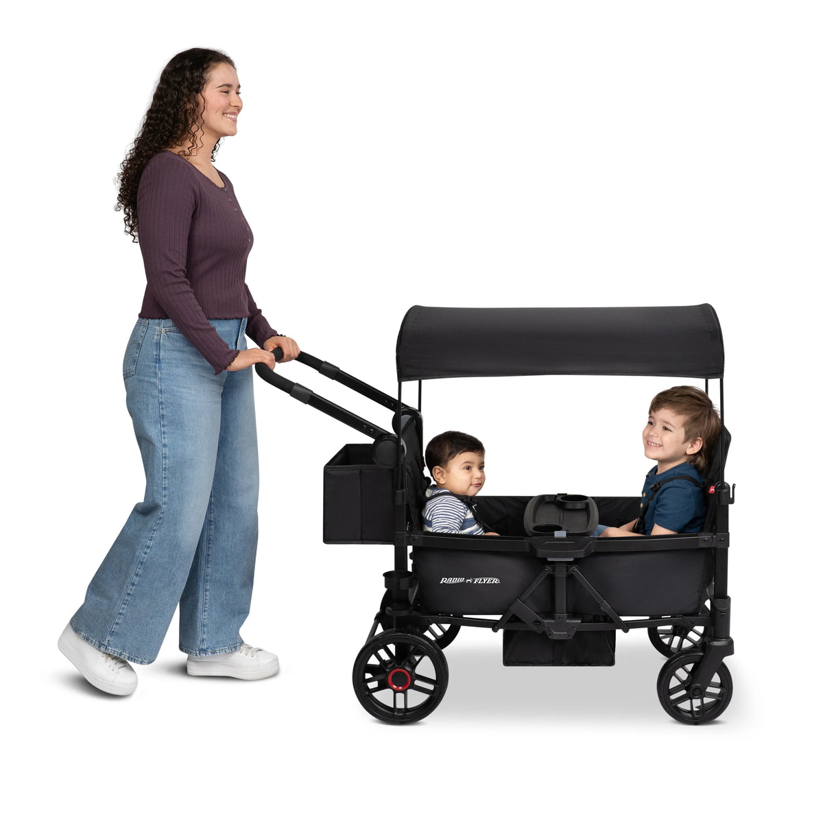 Radio Flyer Voya 2.0 2-Seat Stroller Wagon in Black - 3994Z - image 10