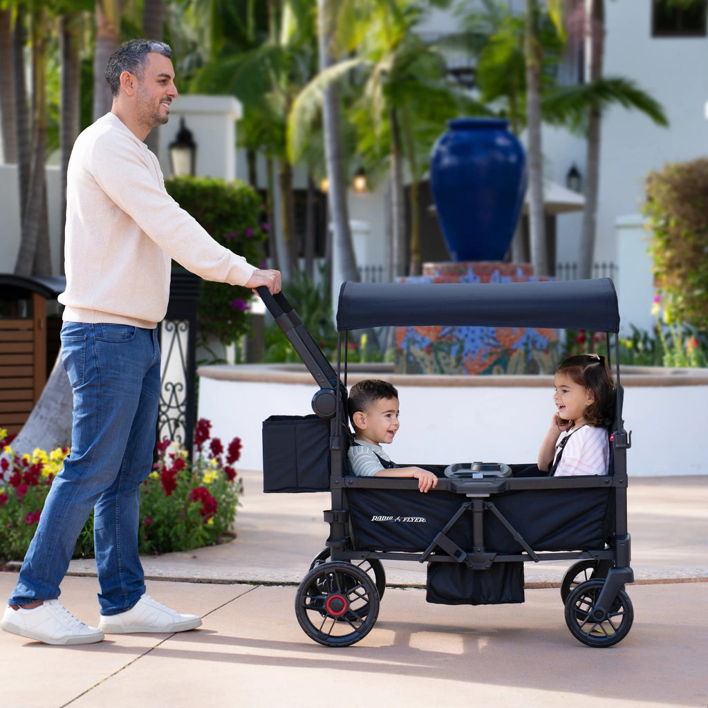 Radio Flyer Voya 2.0 2-Seat Stroller Wagon in Black - 3994Z - image 8