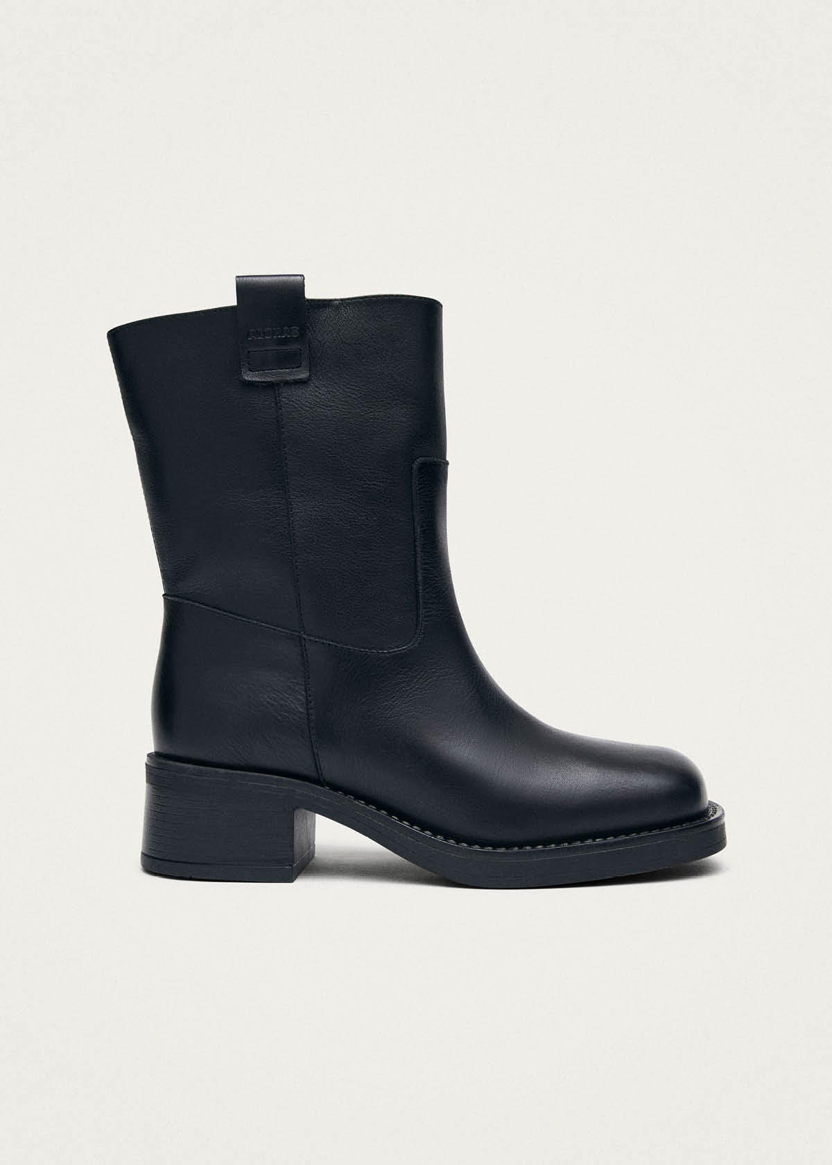 Rajan Stiefel aus schwarzem Leder