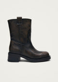 Rajan Vintage-Effekt Lederstiefel in Braun