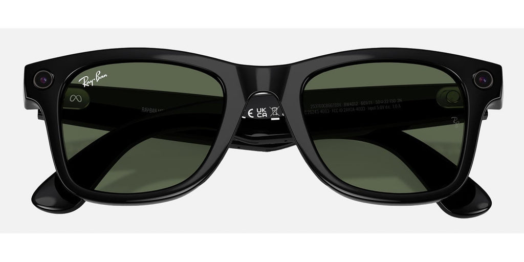 Ray-Ban Meta Wayfarer Sunglasses (Gen 2) 53mm in Shiny Black with G-15 Green Lenses - RW4012-6017153 - image 5