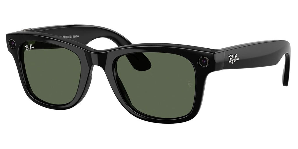 Ray-Ban Meta Wayfarer Sunglasses (Gen 2) 53mm in Shiny Black with Clear | Graphite Green Transition Lense - image 2