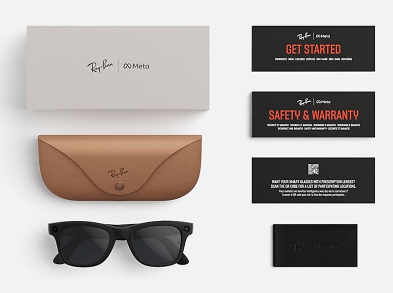 Ray-Ban Meta Wayfarer Sunglasses (Gen 2) 53mm in Shiny Black with Clear | Graphite Green Transition Lense - image 9