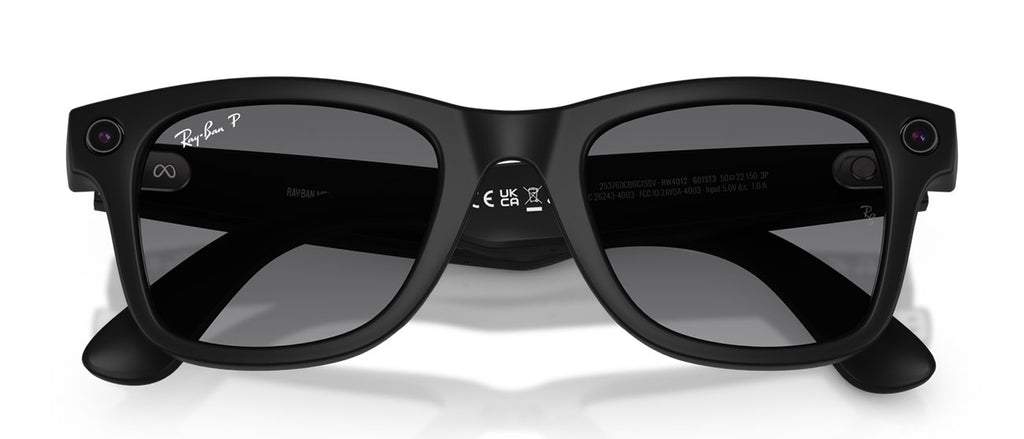 Ray-Ban Meta Wayfarer Sunglasses (Gen 2) 50mm in Matte Black with Polarized Graphite Lenses - RW4012-601S - image 6