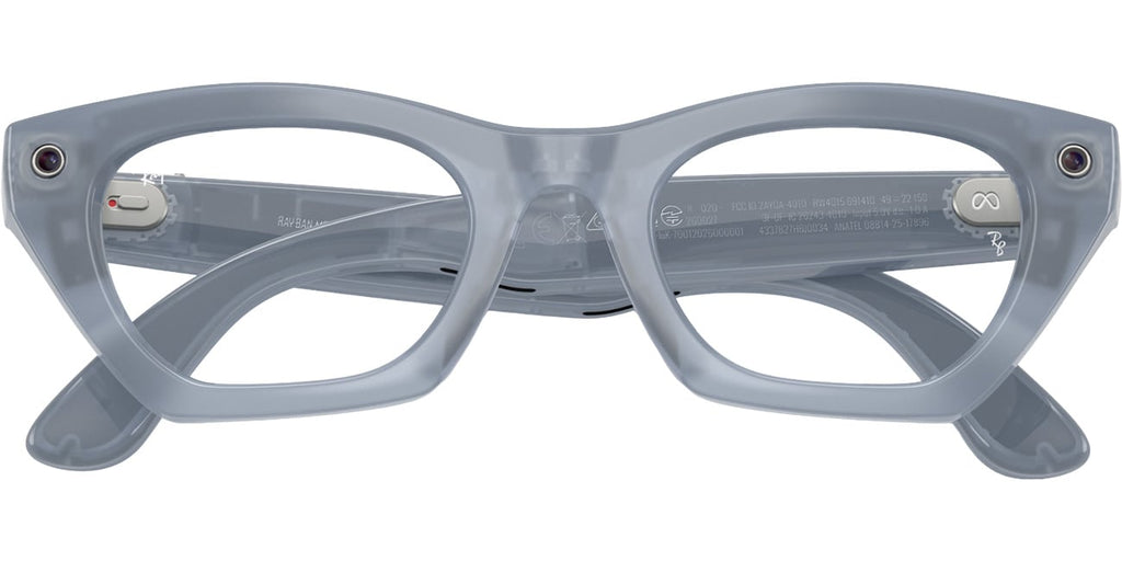 Ray-Ban Meta Zena Sunglasses (Gen 3) 49mm in Milky Grey Lilac with Clear | Copper Transition Lenses - 0RW - image 7