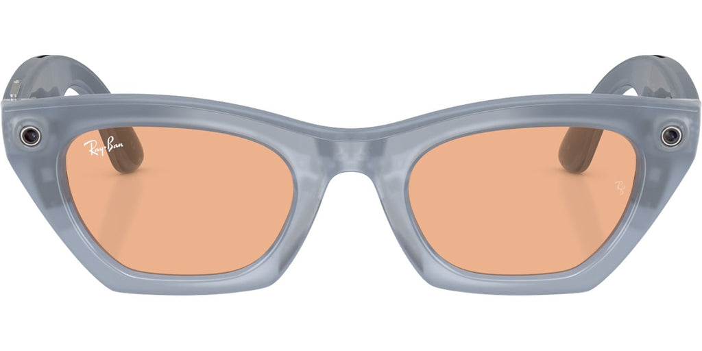 Ray-Ban Meta Zena Sunglasses (Gen 3) 49mm in Milky Grey Lilac with Clear | Copper Transition Lenses - 0RW - image 4