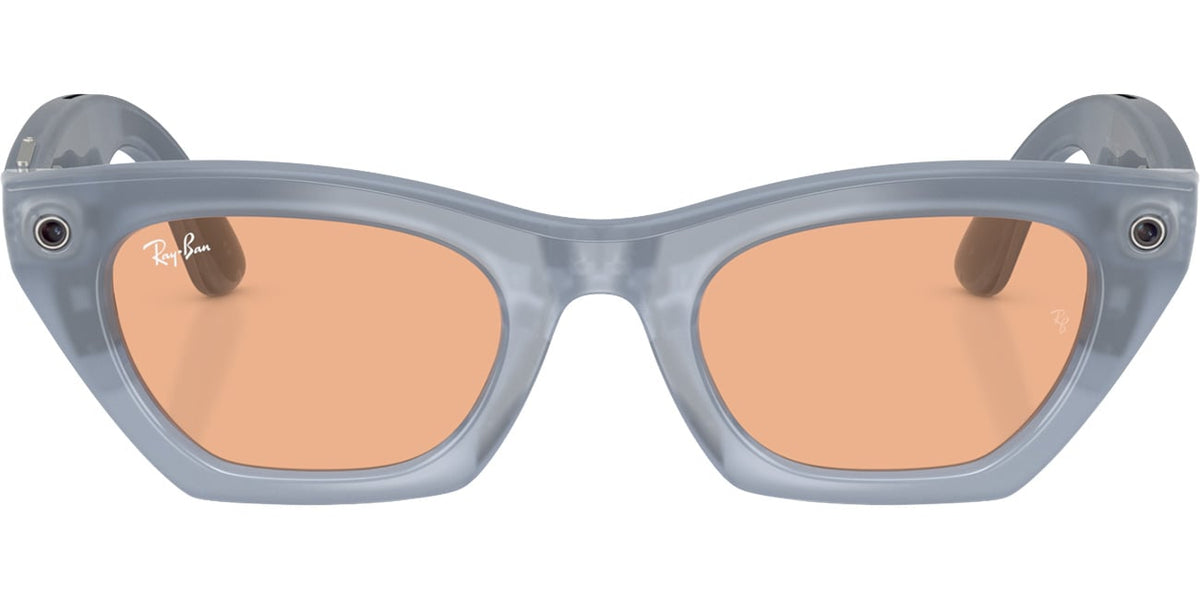 Ray-Ban Meta Zena Sunglasses (Gen 3) 49mm in Milky Grey Lilac with Clear | Copper Transition Lenses - 0RW - image 4