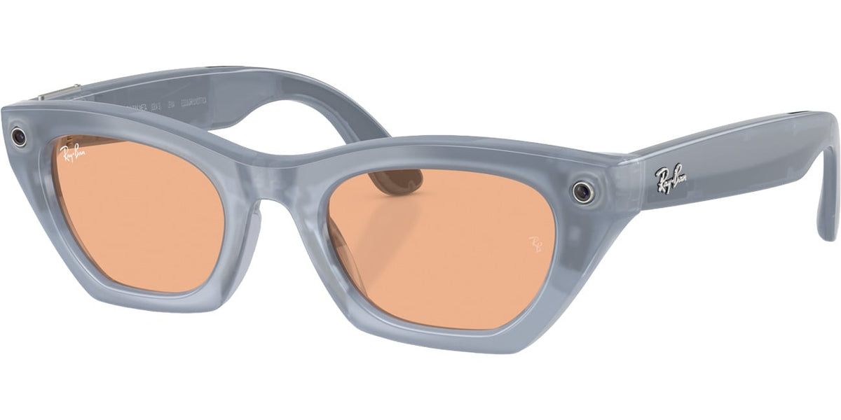 Ray-Ban Meta Zena Sunglasses (Gen 3) 49mm in Milky Grey Lilac with Clear | Copper Transition Lenses - 0RW - image 2