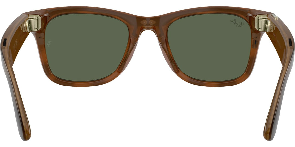 Ray-Ban Meta Wayfarer Sunglasses 53mm in Polished Havana with G-15 Green Lenses - 0RW4011-690571L - image 4