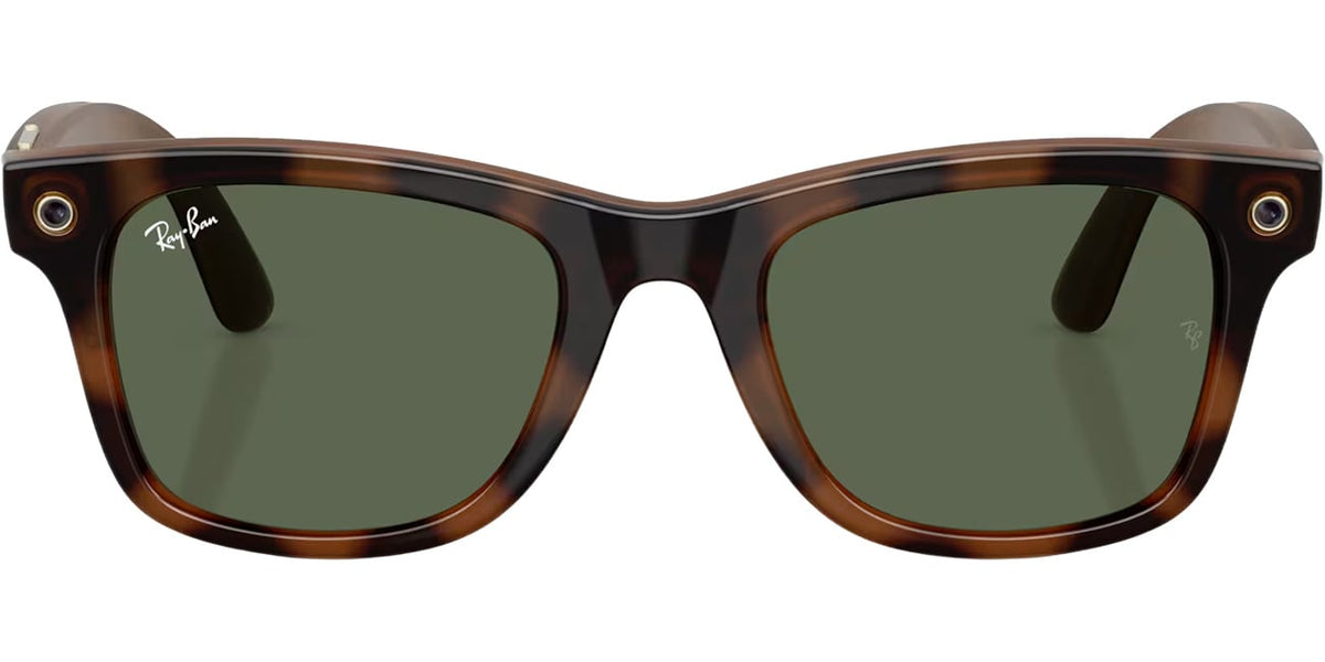 Ray-Ban Meta Wayfarer Sunglasses 53mm in Polished Havana with G-15 Green Lenses - 0RW4011-690571L - image 2