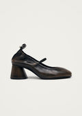 Rhiane Pumps aus braunem Leder mit Vintage-Effekt
