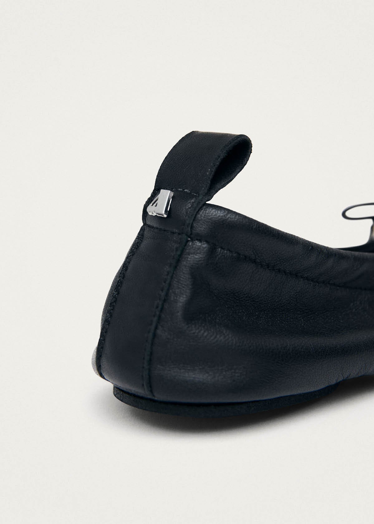 Rosalind Barefoot Ballerinas aus schwarzem Leder