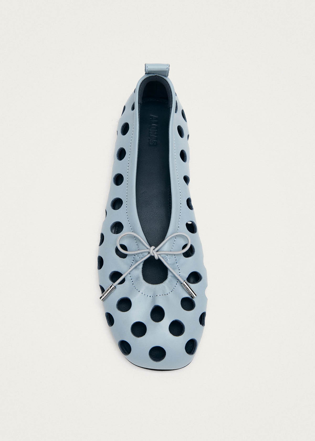 Rosalind Cut-Out-Ballerinas aus blauem Leder