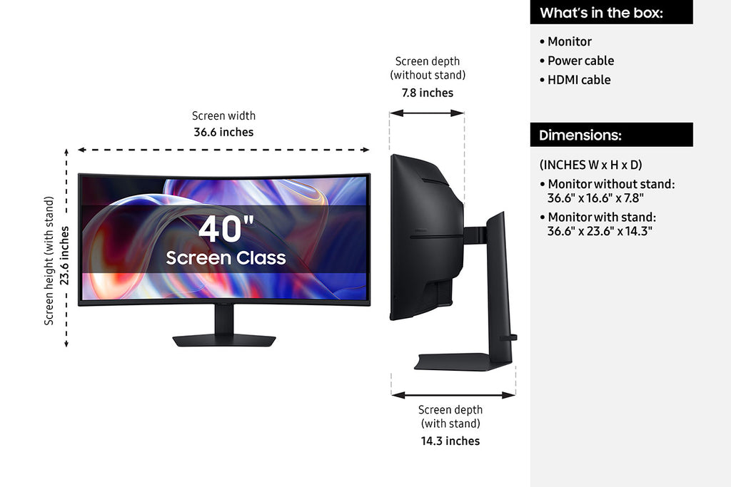 Samsung ViewFinity S8 S85TH 40-Inch 5K2K 144Hz WUHD Curved Monitor with Thunderbolt 5 - LS40H850TANXZA - image 4